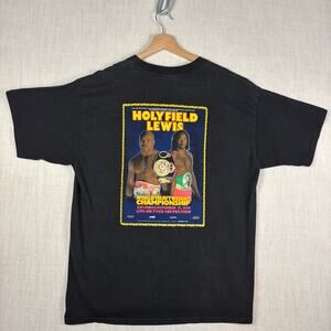 Evander Holyfield Vs Lennox Lewis Vintage 1999 Boxing Tee XL